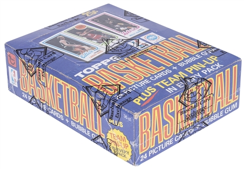 1980-81 Topps Basketball Unopened Wax Box (36 Packs) – Potential Larry Bird/Magic Johnson Rookie Cards! – BBCE Certified